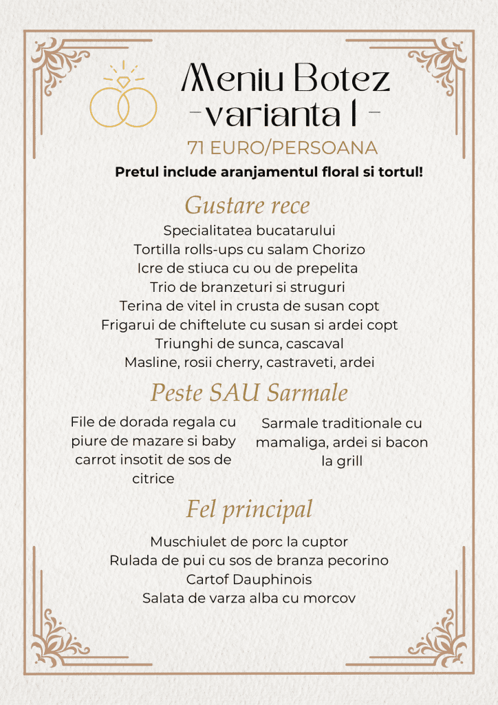 Meniu botez