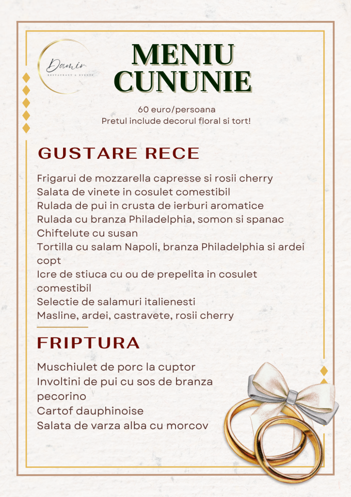 Meniu cununie