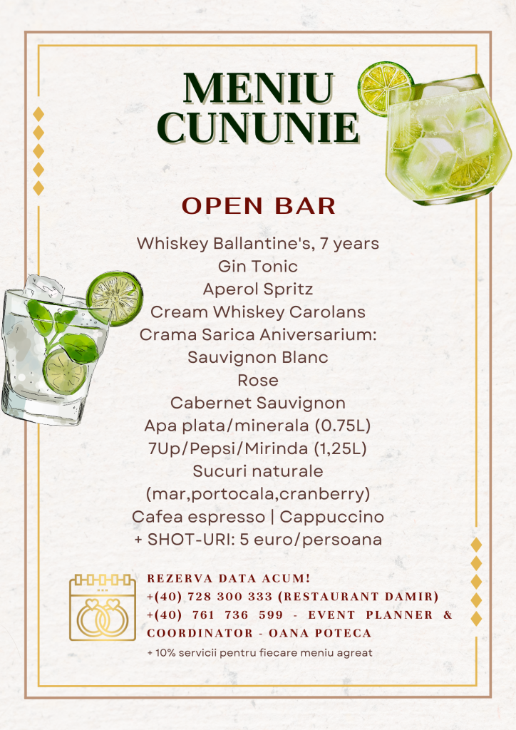 Meniu cununie